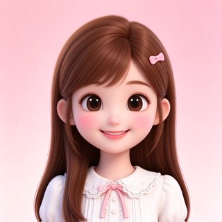 甜妹人设糖糖的3D卡通头像